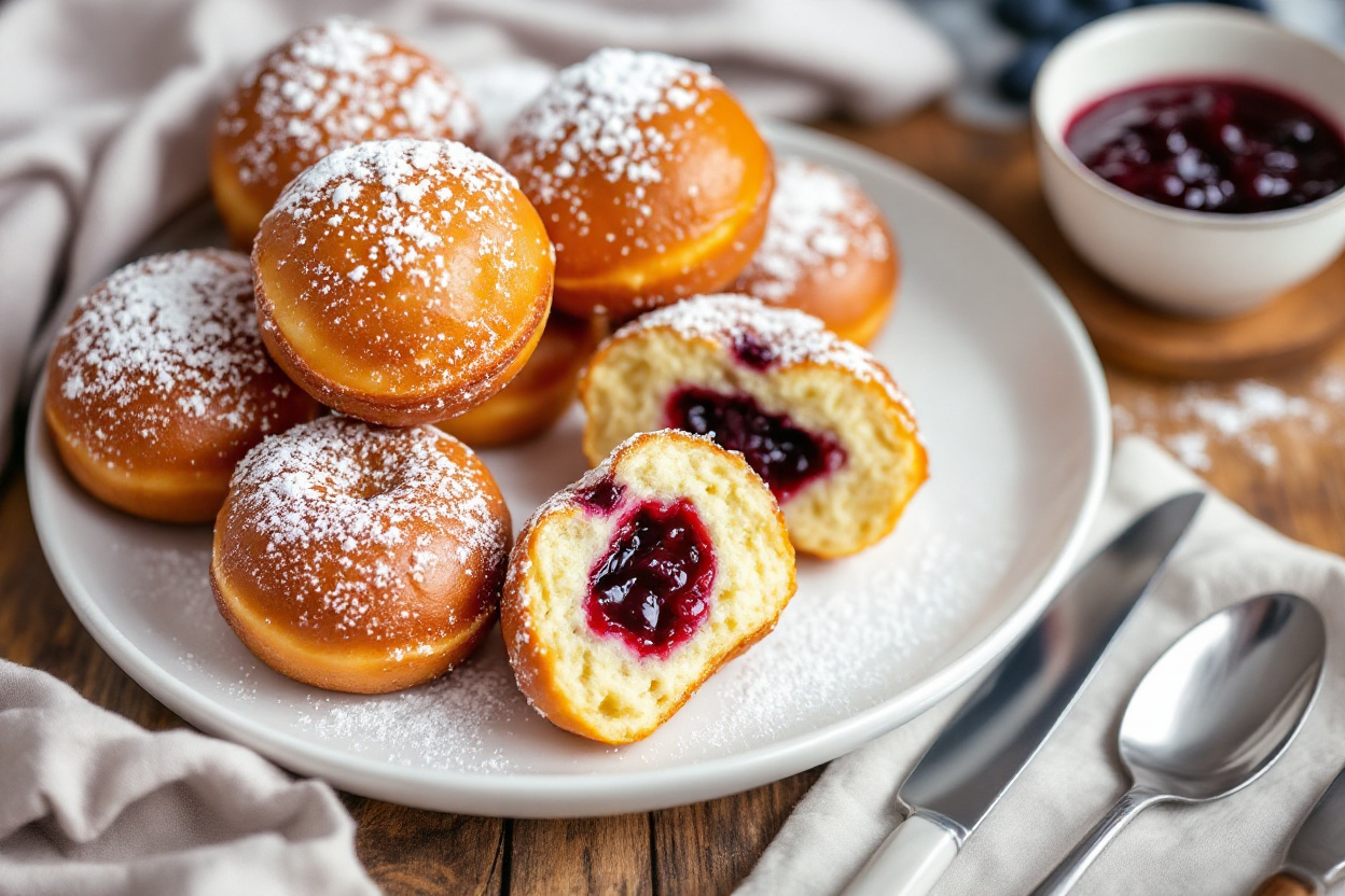 Домашние пончики: пышные, с творогом и яблоками